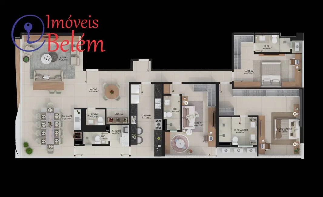 Apartamento com 4 quartos à venda, 197m2 em Nazaré, Belem - PA - imagem 3 Foto 3 de Apartamento com 4 quartos à venda, 197m2 em Nazaré, Belem - PA