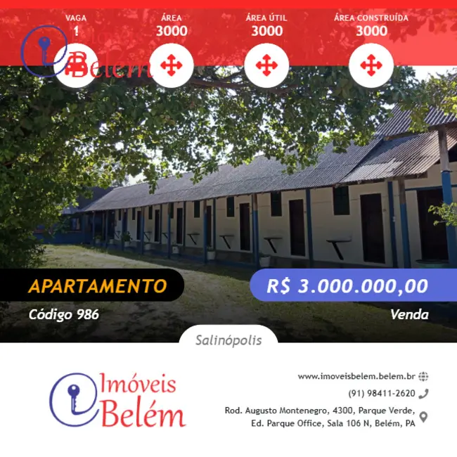 Foto 1 de Sala Comercial à venda, 3000m2 em Salinopolis - PA