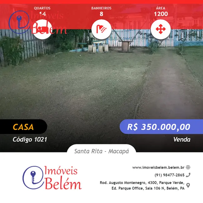 Foto 1 de Casa com 14 quartos à venda, 1200m2 em Santa Rita, Macapa - AP