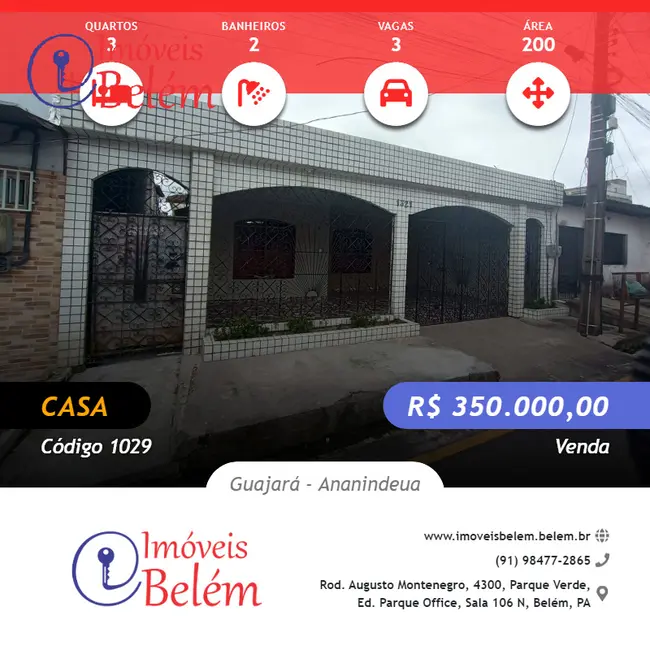 Foto 1 de Casa com 3 quartos à venda, 200m2 em Ananindeua - PA