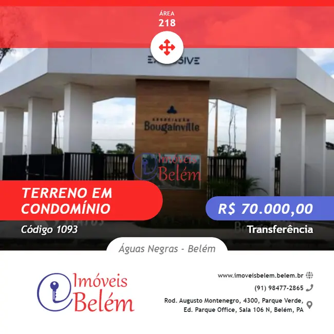 Foto 1 de Lote de Condomínio à venda, 218m2 em Belem - PA