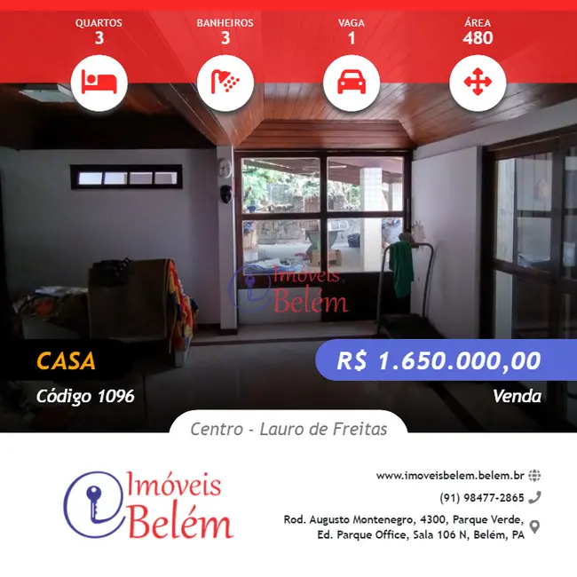 Foto 1 de Casa com 3 quartos à venda, 480m2 em Centro, Lauro De Freitas - BA