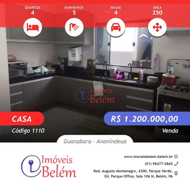 Foto 1 de Casa com 4 quartos à venda, 250m2 em Guanabara, Ananindeua - PA