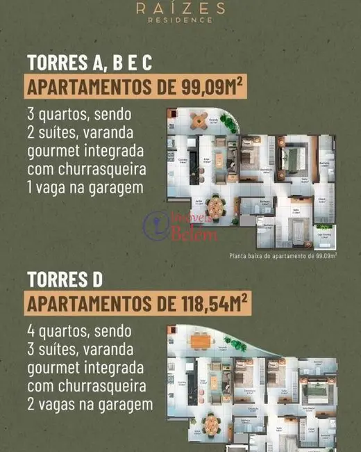 Foto 2 de Apartamento com 3 quartos à venda, 99m2 em Jardim Marco Zero, Macapa - AP