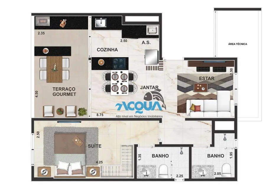 Foto 9 de Apartamento com 2 quartos à venda, 50m2 em Guaruja - SP