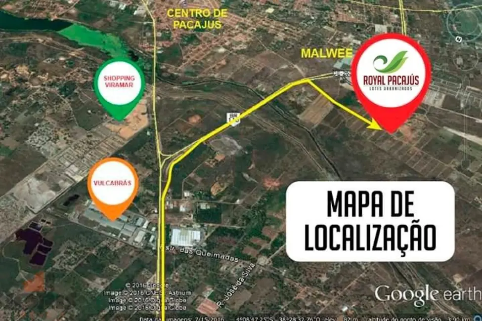 Terreno / Lote à venda, 180m2 em Centro, Pacajus - CE - imagem 3 Foto 3 de Terreno / Lote à venda, 180m2 em Centro, Pacajus - CE