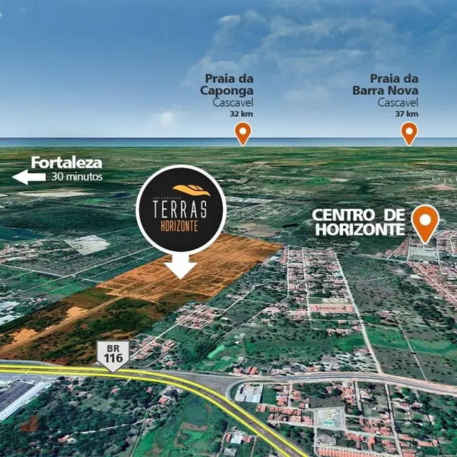 Foto 4 de Terreno / Lote à venda, 200m2 em Centro, Horizonte - CE