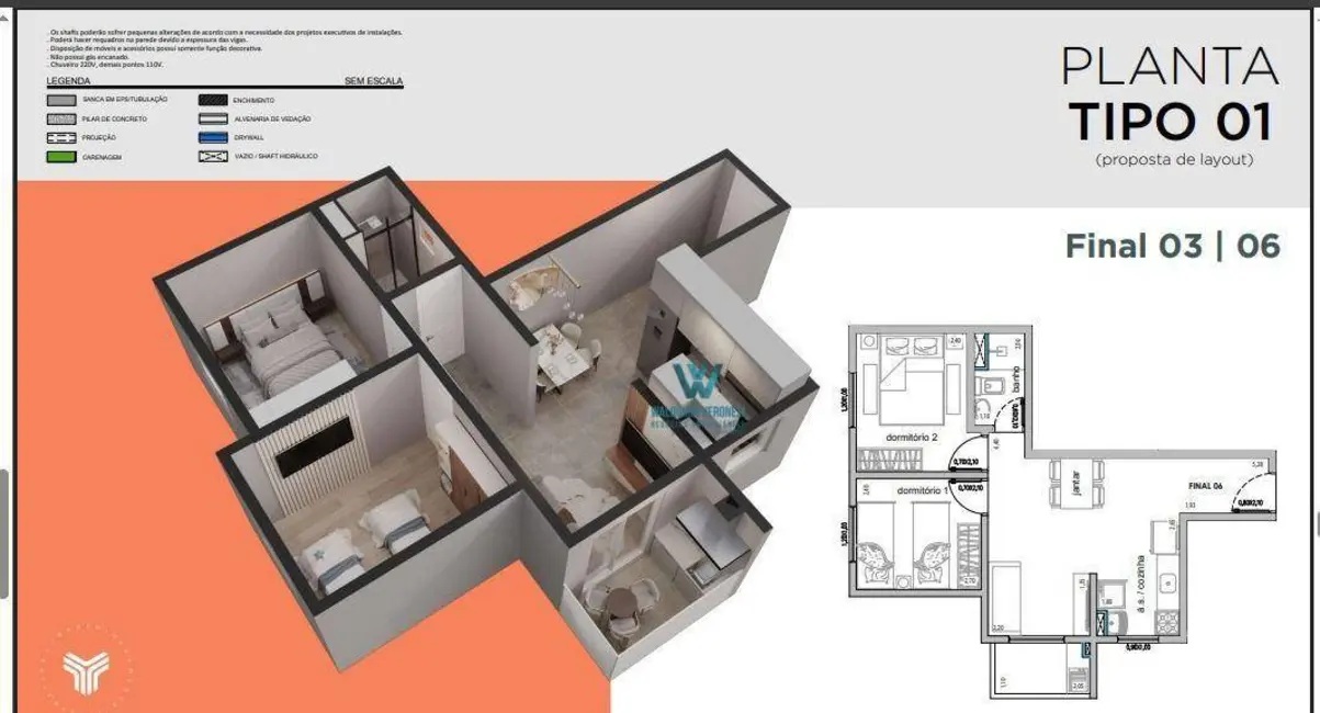 Apartamento com 2 quartos à venda, 42m2 em Centro, Pocos De Caldas - MG - imagem 3 Foto 3 de Apartamento com 2 quartos à venda, 42m2 em Centro, Pocos De Caldas - MG