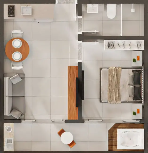 Kitnet à venda, 35m2 em Centro, Pocos De Caldas - MG - imagem 9 Foto 9 de Kitnet à venda, 35m2 em Centro, Pocos De Caldas - MG