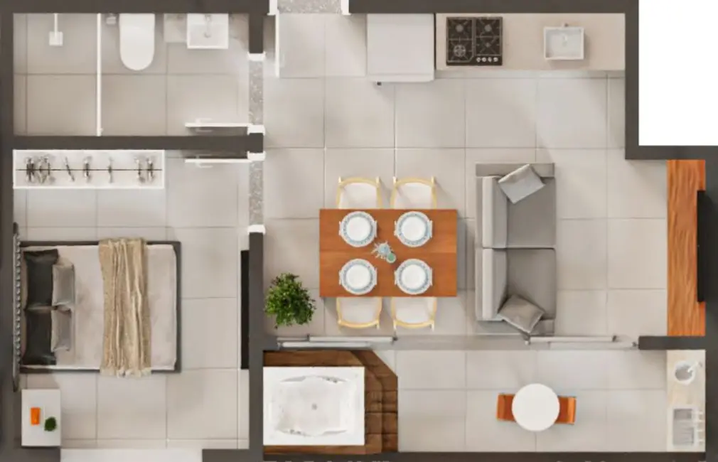 Kitnet à venda, 35m2 em Centro, Pocos De Caldas - MG - imagem 5 Foto 5 de Kitnet à venda, 35m2 em Centro, Pocos De Caldas - MG