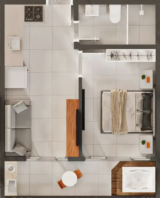 Kitnet à venda, 35m2 em Centro, Pocos De Caldas - MG - imagem 7 Foto 7 de Kitnet à venda, 35m2 em Centro, Pocos De Caldas - MG