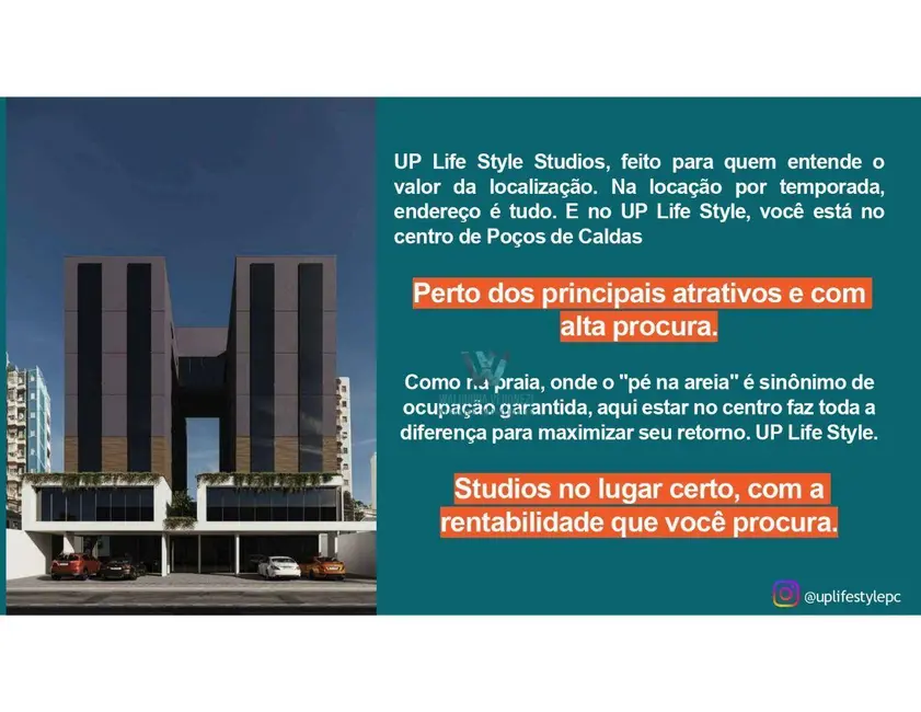 Foto 1 de Apartamento com 1 quarto à venda, 32m2 em Centro, Pocos De Caldas - MG