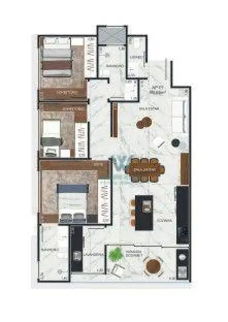 Foto 1 de Apartamento com 3 quartos à venda, 90m2 em Country Club, Pocos De Caldas - MG
