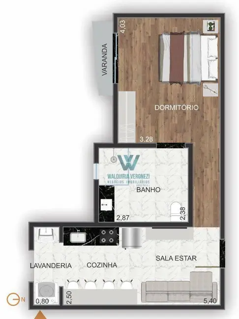 Foto 4 de Apartamento com 2 quartos à venda, 43m2 em Jardim Quisisana, Pocos De Caldas - MG