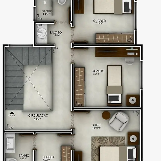 Foto 4 de Casa com 3 quartos à venda, 115m2 em Ibituruna, Montes Claros - MG