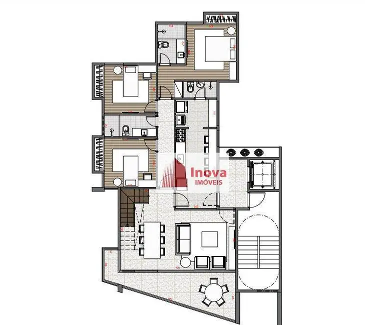 Cobertura com 4 quartos à venda, 266m2 em Juiz De Fora - MG - imagem 5 Foto 5 de Cobertura com 4 quartos à venda, 266m2 em Juiz De Fora - MG
