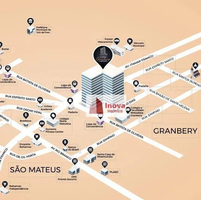 Apartamento com 2 quartos à venda, 61m2 em Granbery, Juiz De Fora - MG - imagem 4 Foto 4 de Apartamento com 2 quartos à venda, 61m2 em Granbery, Juiz De Fora - MG
