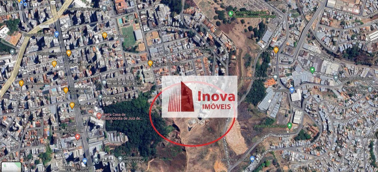 Foto 3 de Terreno / Lote à venda, 659m2 em Granbery, Juiz De Fora - MG