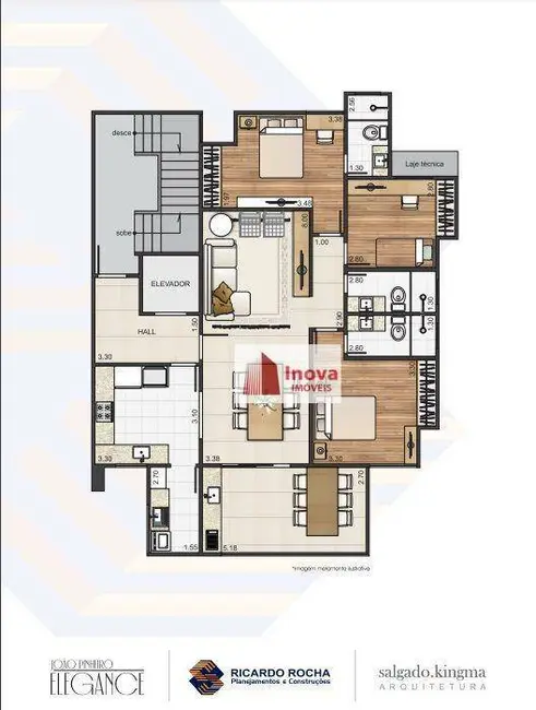 Foto 2 de Apartamento com 3 quartos à venda, 128m2 em Jardim Glória, Juiz De Fora - MG