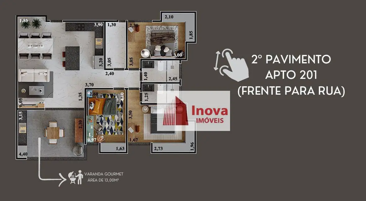 Apartamento com 3 quartos à venda, 124m2 em Aeroporto, Juiz De Fora - MG - imagem 7 Foto 7 de Apartamento com 3 quartos à venda, 124m2 em Aeroporto, Juiz De Fora - MG