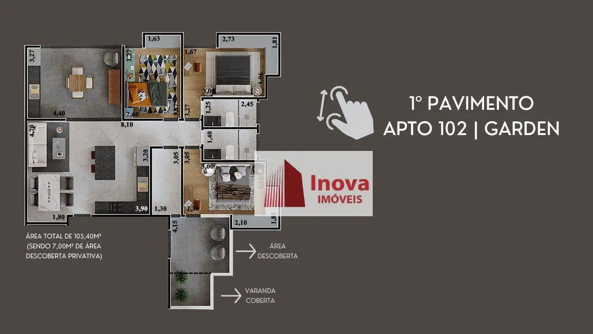 Apartamento com 3 quartos à venda, 130m2 em Aeroporto, Juiz De Fora - MG - imagem 6 Foto 6 de Apartamento com 3 quartos à venda, 130m2 em Aeroporto, Juiz De Fora - MG