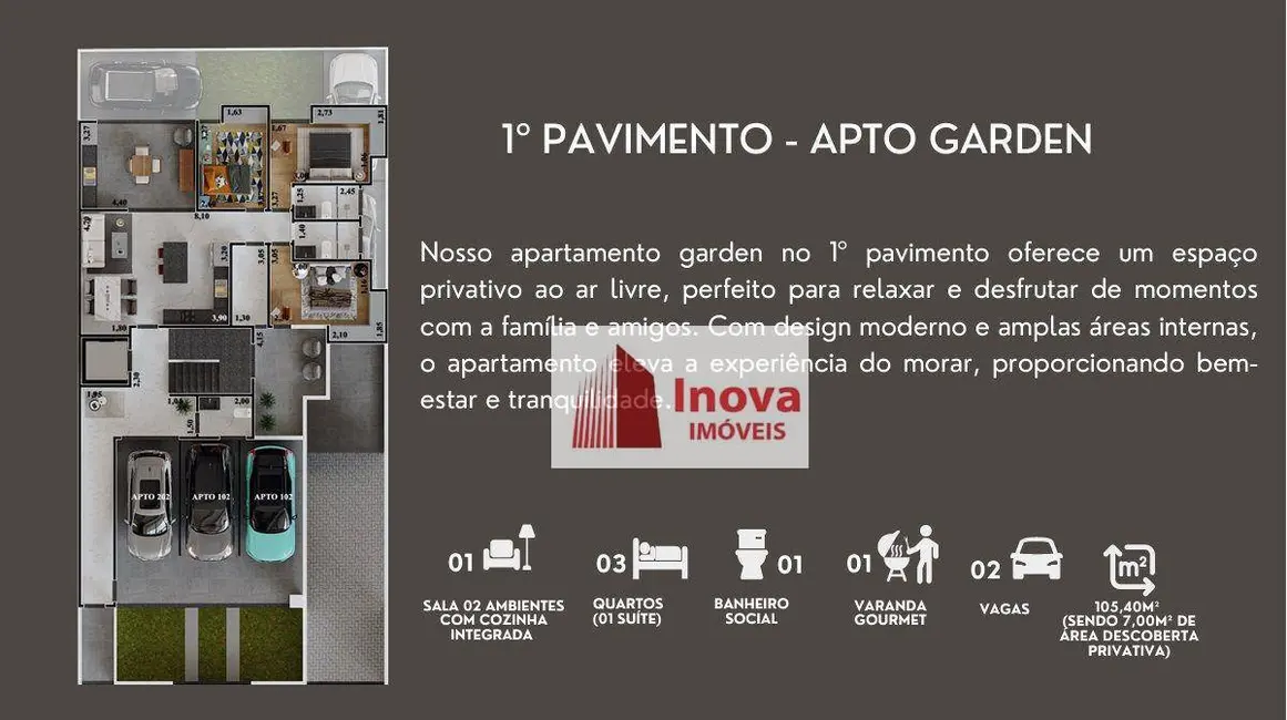 Apartamento com 3 quartos à venda, 130m2 em Aeroporto, Juiz De Fora - MG - imagem 5 Foto 5 de Apartamento com 3 quartos à venda, 130m2 em Aeroporto, Juiz De Fora - MG