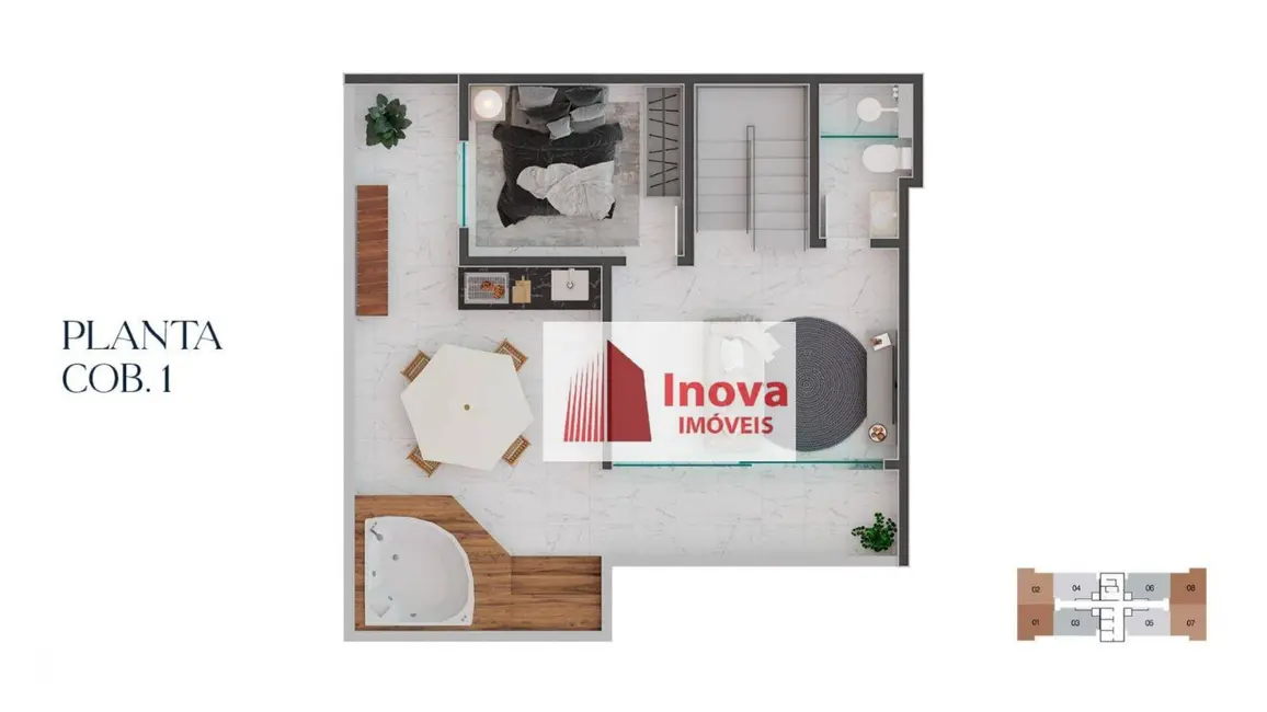 Cobertura com 3 quartos à venda, 125m2 em Cidade Jardim, Juiz De Fora - MG - imagem 8 Foto 8 de Cobertura com 3 quartos à venda, 125m2 em Cidade Jardim, Juiz De Fora - MG