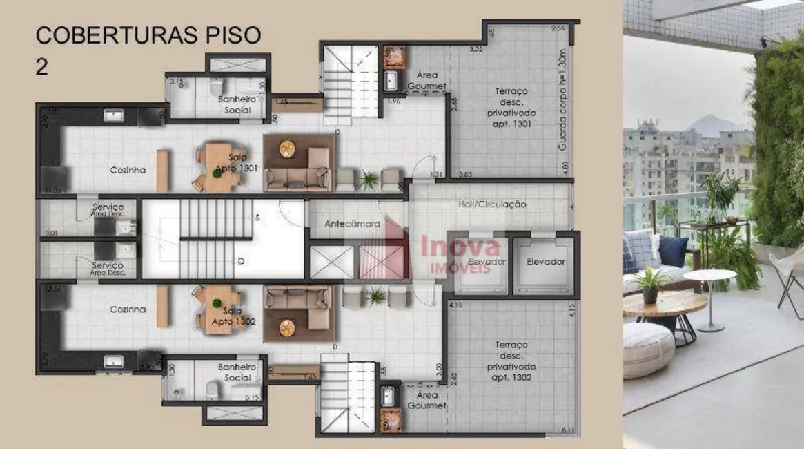 Cobertura com 3 quartos à venda, 160m2 em Juiz De Fora - MG - imagem 5 Foto 5 de Cobertura com 3 quartos à venda, 160m2 em Juiz De Fora - MG