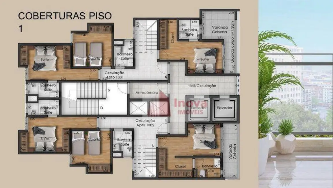 Cobertura com 3 quartos à venda, 160m2 em Juiz De Fora - MG - imagem 4 Foto 4 de Cobertura com 3 quartos à venda, 160m2 em Juiz De Fora - MG