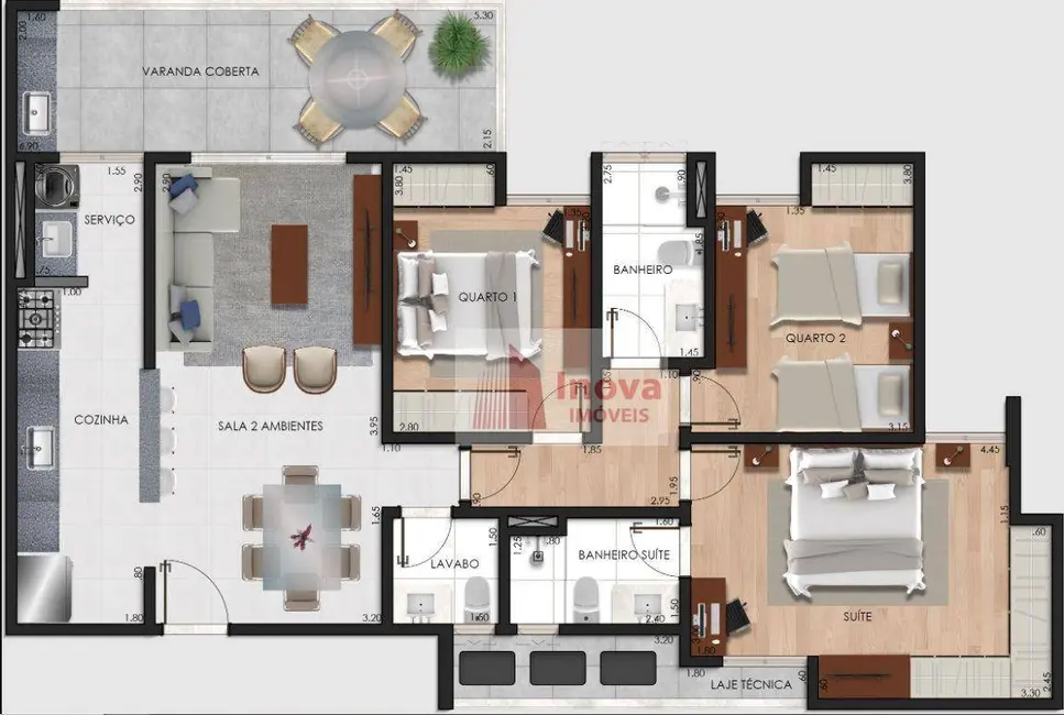 Apartamento com 3 quartos à venda, 138m2 em Ipiranga, Juiz De Fora - MG - imagem 4 Foto 4 de Apartamento com 3 quartos à venda, 138m2 em Ipiranga, Juiz De Fora - MG