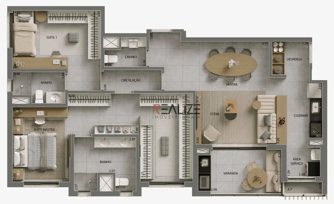 Foto 7 de Apartamento com 3 quartos à venda, 120m2 em Village Terras de Indaiá, Indaiatuba - SP