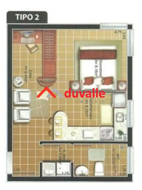Foto 1 de Apartamento com 1 quarto à venda, 33m2 em Presidente Vargas, Caxias Do Sul - RS