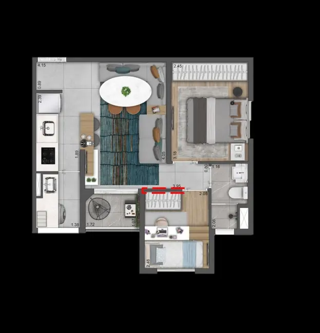 Foto 8 de Apartamento com 1 quarto à venda, 37m2 em Imirim, São Paulo - SP