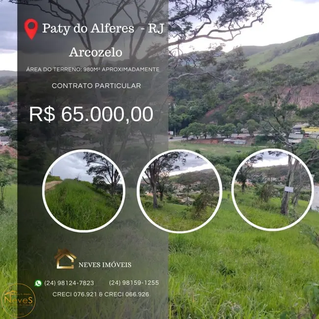 Foto 9 de Terreno / Lote à venda, 980m2 em Paty Do Alferes - RJ