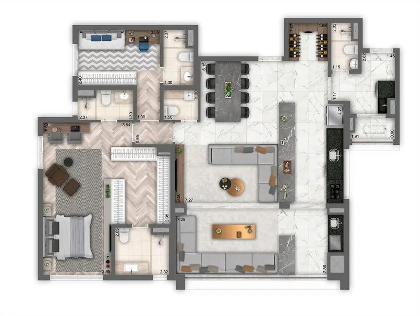 Apartamento com 3 quartos à venda, 145m2 em Nova Campinas, Campinas - SP - imagem 3 Foto 3 de Apartamento com 3 quartos à venda, 145m2 em Nova Campinas, Campinas - SP