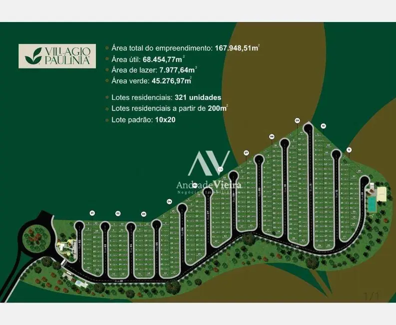 Foto 6 de Terreno / Lote à venda, 200m2 em São Bento, Paulinia - SP