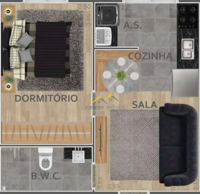 Apartamento com 2 quartos à venda, 39m2 em Vila Santana, São Paulo - SP - imagem 3 Foto 3 de Apartamento com 2 quartos à venda, 39m2 em Vila Santana, São Paulo - SP