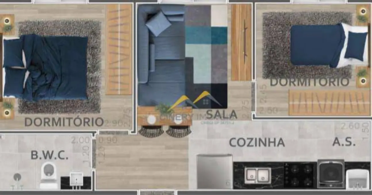 Apartamento com 2 quartos à venda, 39m2 em Vila Santana, São Paulo - SP - imagem 2 Foto 2 de Apartamento com 2 quartos à venda, 39m2 em Vila Santana, São Paulo - SP