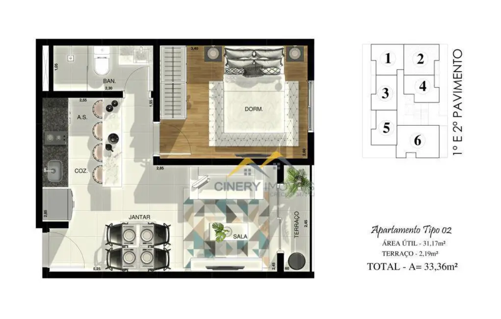 Apartamento com 1 quarto à venda, 35m2 em Penha de França, São Paulo - SP - imagem 4 Foto 4 de Apartamento com 1 quarto à venda, 35m2 em Penha de França, São Paulo - SP