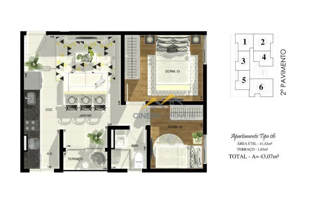 Apartamento com 1 quarto à venda, 35m2 em Penha de França, São Paulo - SP - imagem 6 Foto 6 de Apartamento com 1 quarto à venda, 35m2 em Penha de França, São Paulo - SP