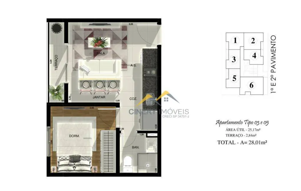 Apartamento com 1 quarto à venda, 35m2 em Penha de França, São Paulo - SP - imagem 5 Foto 5 de Apartamento com 1 quarto à venda, 35m2 em Penha de França, São Paulo - SP