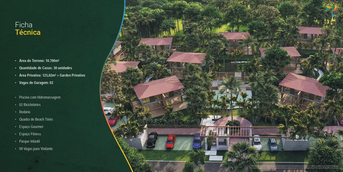 Foto 4 de Casa de Condomínio com 3 quartos à venda, 213m2 em Mata De Sao Joao - BA