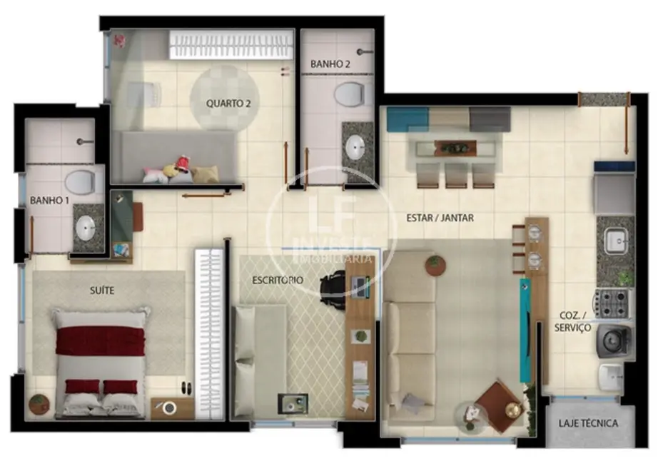 Foto 7 de Apartamento com 3 quartos à venda, 73m2 em Parque Amazônia, Goiania - GO