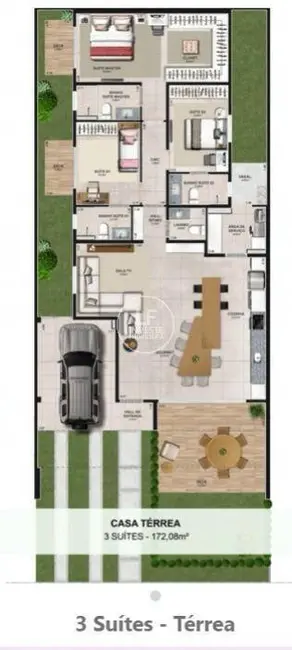 Foto 2 de Casa de Condomínio com 3 quartos à venda, 278m2 em Aparecida De Goiania - GO