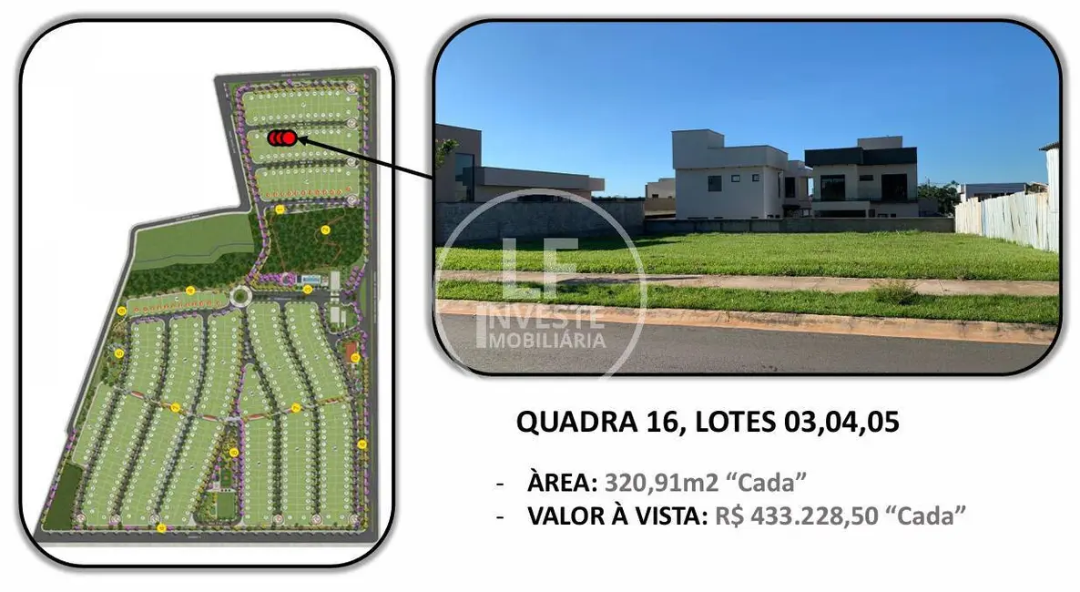 Foto 1 de Lote de Condomínio à venda, 320m2 em Parqville Pinheiros, Aparecida De Goiania - GO