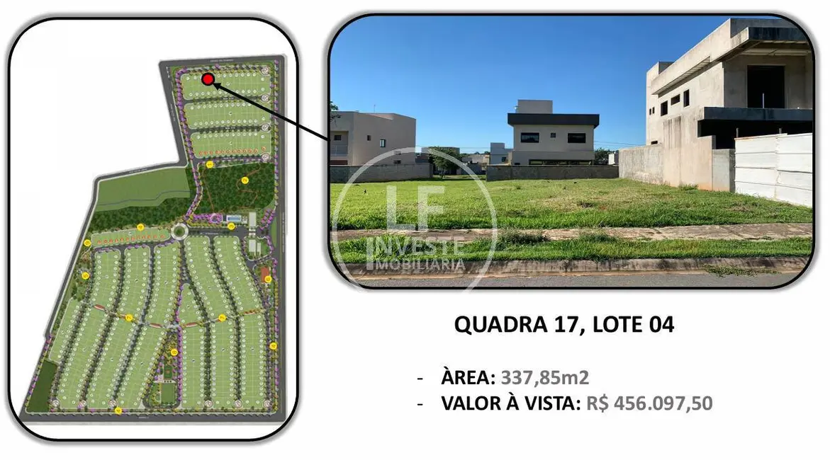 Foto 1 de Lote de Condomínio à venda, 337m2 em Parqville Pinheiros, Aparecida De Goiania - GO