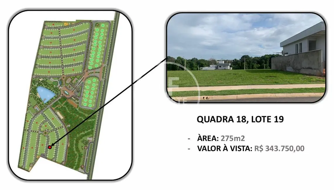 Lote de Condomínio à venda, 275m2 em Trindade - GO - imagem 1 Foto 1 de Lote de Condomínio à venda, 275m2 em Trindade - GO