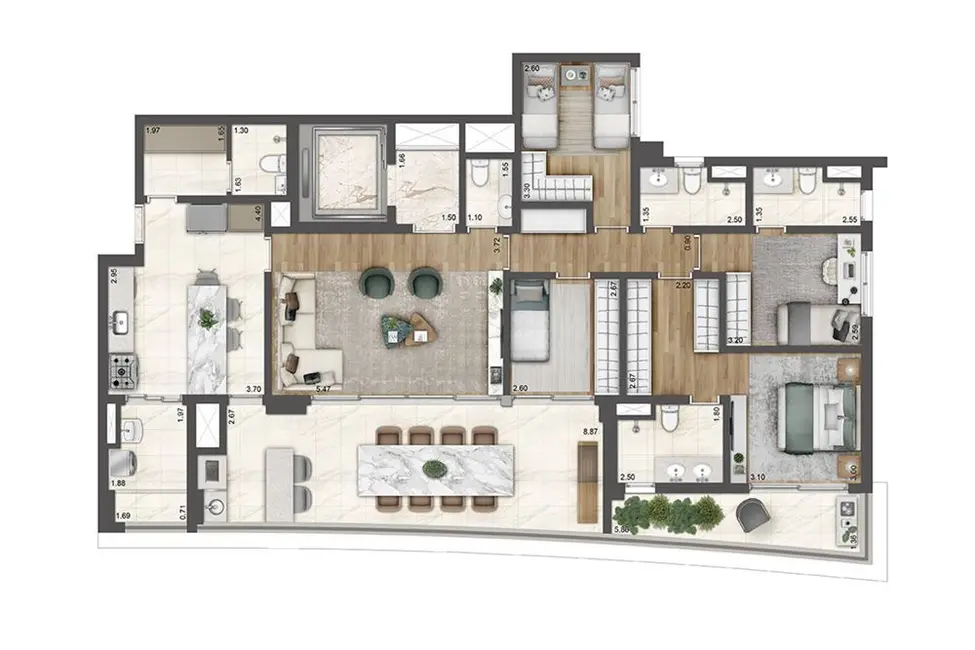 Foto 3 de Apartamento com 4 quartos à venda, 166m2 em São Paulo - SP