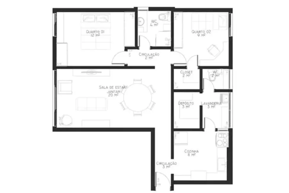 Foto 3 de Apartamento com 2 quartos à venda, 75m2 em Cambuci, São Paulo - SP