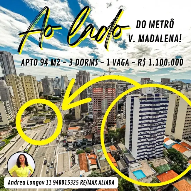 Foto 2 de Apartamento com 3 quartos à venda, 94m2 em Sumaré, São Paulo - SP
